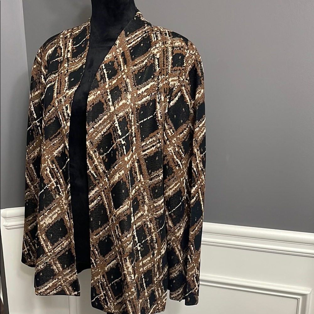 Ming Wang Blazer With Geometric Pattern - image 4